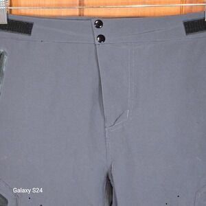 Arsuxeo Mens Gray Mountain‎ Biking MTB Shorts Adjustable Waist Pockets Size M